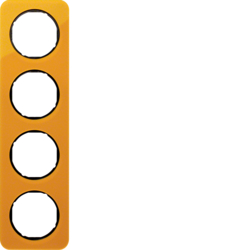 10142334 Rámeček,  4-násobný, R.1, oranžová transparentní/černá lesk