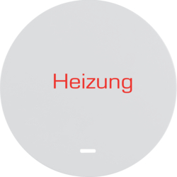 16212049 Kryt jednoduchý s potiskem "Heizung", R.1/R.3, bílá lesk