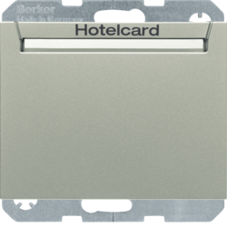 16417114 Relé pro hotelovou kartu s centrálním dílem,  K.5, nerezová ocel mat,  lak.
