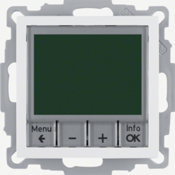 20441909 Digitální termostat s nastavením času a centrálním dílem,  S.1/B.x,  bílá mat