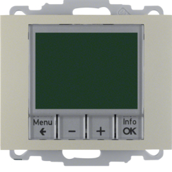20447104 Digitální termostat s nastavením času a centrálním dílem,  K.5, nerez mat,  lak.