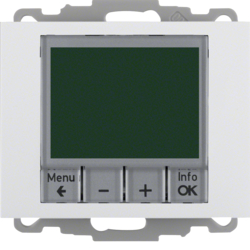20447109 Digitální termostat s nastavením času a centrálním dílem,  K.1, bílá lesk