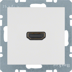 3315431909 Zásuvka HDMI s připojením konektoru 90°, S.1/B.x,  bílá mat
