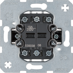 53503808 Tlačítko,  kolébkové, řazení 6/0 + 6/0, 10 A,  250 V~, modul přístroje