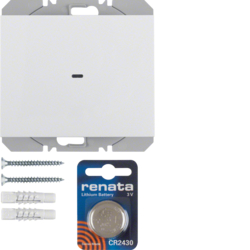 85655279 KNX RF tlačítko 1-násobné bateriové ploché, quicklink,  K.1, bílá lesk