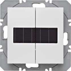 85656189 KNX RF tlačítko 2-násobné solární ploché, quicklink,  S.1/B.x,  bílá lesk