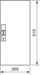 Product Drawing Náhradní dveře, pravé s rozvorovým uzávěrem ocelový plech