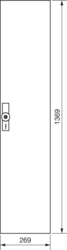 Product Drawing Náhradní dveře, pravé s rozvorovým uzávěrem pro rozvaděče IP54 ocelový plech