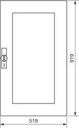 Product Drawing Průhledné dveře ocelový plech