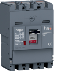 HCT250AR Kompaktní odpínač h3+ P250, 3-pólový, In 250 A