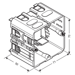 Product Drawing Přístrojové krabice, PA bezhalogenové Polyamid (PA)
