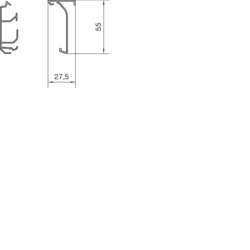Product Cross Section Complete SL200551 a SL2005522 Kanál PVC