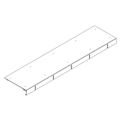Product Drawing Víko pro podlahový kanál BKB plné ocelový plech