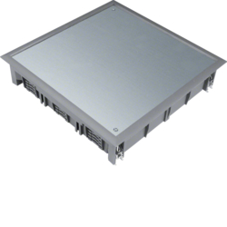 VDQ12057011 Víko podlahové krabice Q12 čtvercové pro 12 přístrojů, pro podlahy 5 mm šedá