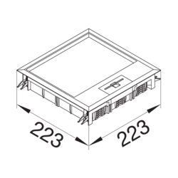 Product Drawing Víko podlahové krabice nerezové VQ06 Ostatní ušlechtilá ocel