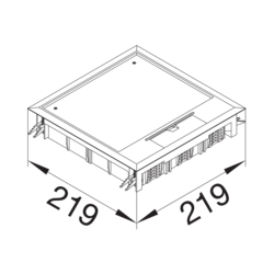 Product Drawing Víko podlahové krabice VQ06 Ostatní Polyamid (PA)