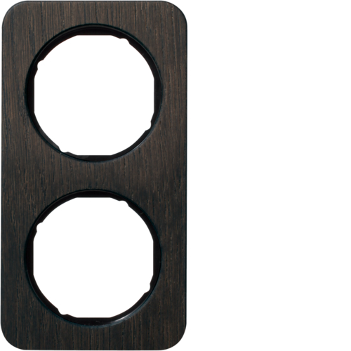 10122354 Rámeček,  2-násobný, R.1, dubové dřevo/černá lesk