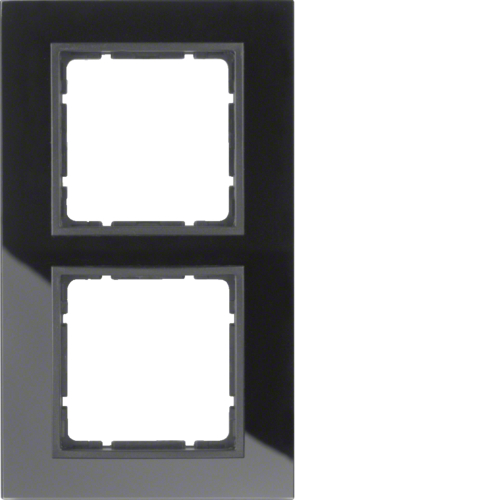 10126616 Skleněný rámeček,  2-násobný, B.7, sklo černá/černá mat