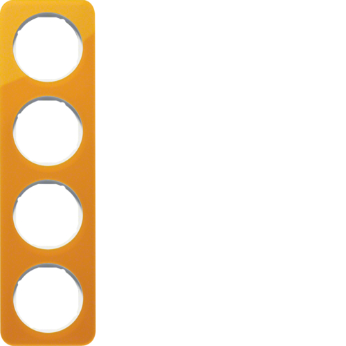 10142339 Rámeček,  4-násobný, R.1, oranžová transparentní/bílá lesk