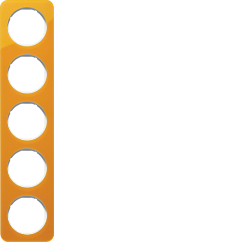 10152339 Rámeček,  5-násobný, R.1, oranžová transparentní/bílá lesk
