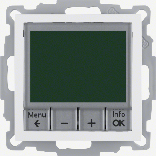 20441909 Digitální termostat s nastavením času a centrálním dílem,  S.1/B.x,  bílá mat