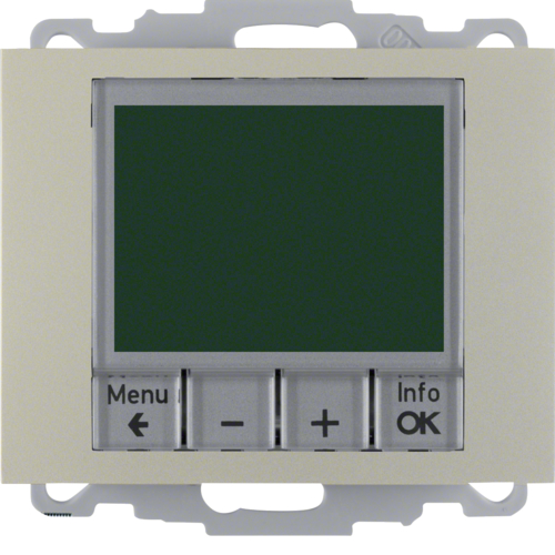 20447104 Digitální termostat s nastavením času a centrálním dílem,  K.5, nerez mat,  lak.