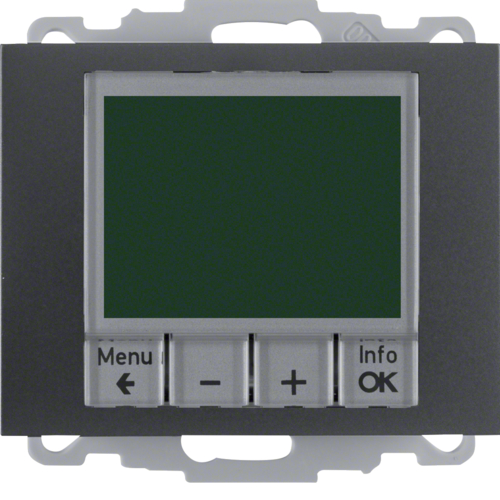 20447106 Digitální termostat s nastavením času a centrálním dílem,  K.1, antracit mat