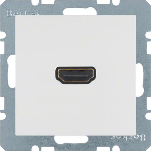 3315431909 Zásuvka HDMI s připojením konektoru 90°, S.1/B.x,  bílá mat