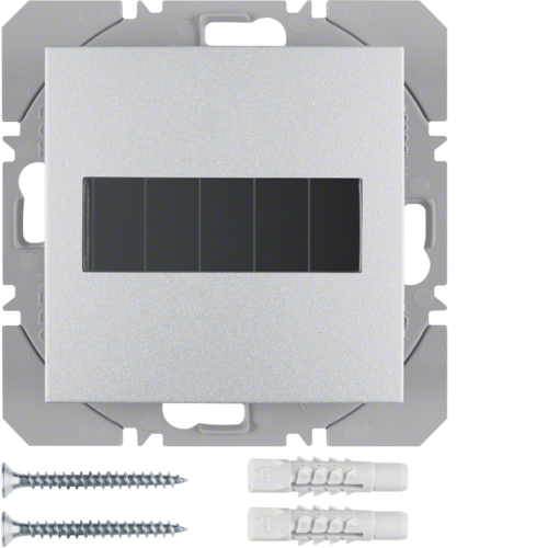 85655183 KNX RF tlačítko 1-násobné solární ploché, quicklink,  S.1/B.x,  stříbrná mat