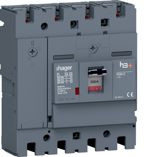 HCT251AR Kompaktní odpínač h3+ P250, 4-pólový, In 250 A