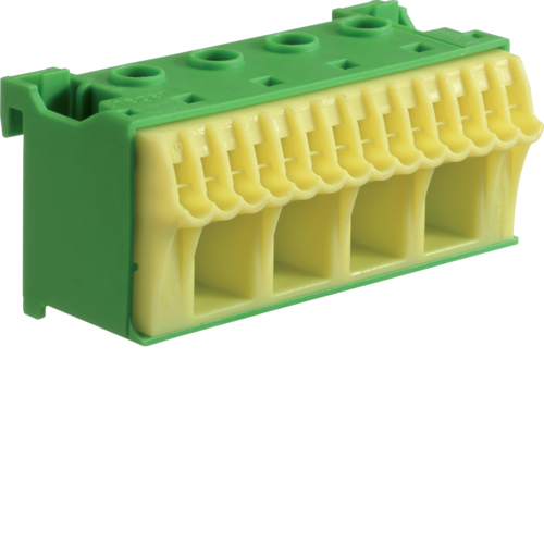 KN18E QuickConnect bezšroubový blok PE,  zelený, 18 svorek,  4x25+14x4mm2, šíře 75mm