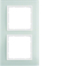 10126909 Skleněný rámeček,  2-násobný, B.7, sklo bílá/bílá mat