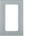 13096414 Skleněný rámeček s velkým výřezem,  B.7, sklo stříbrná/stříbrná mat