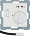 20341909 Analogový pokojový termostat,  včetně čidla,  Berker S.1/B.x,  bílá, mat