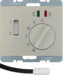 20347104 Analogový pokojový termostat,  včetně čidla,  Berker K.5, nerezová ocel,  lak.