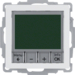 20446089 Digitální termostat s nastavením času a centrálním dílem,  Q.x,  bílá sametová
