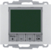 20447103 Digitální termostat s nastavením času a centrálním dílem,  K.5, alu mat,  lak.