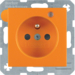 6765091914 Zásuvka s ochranným kolíkem a signalizační LED,  S.1/B.x,  oranžová mat