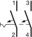 Circuit Drawing Jističe charakteristky C, 2-pólové