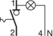 Circuit Drawing Vypínače 1-pólové s kontrolkou