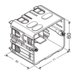 Product Drawing Přístrojové krabice, PA bezhalogenové Polyamid (PA)