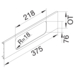 Product Drawing Přístrojové víko, 3-násobné (R=18) PVC